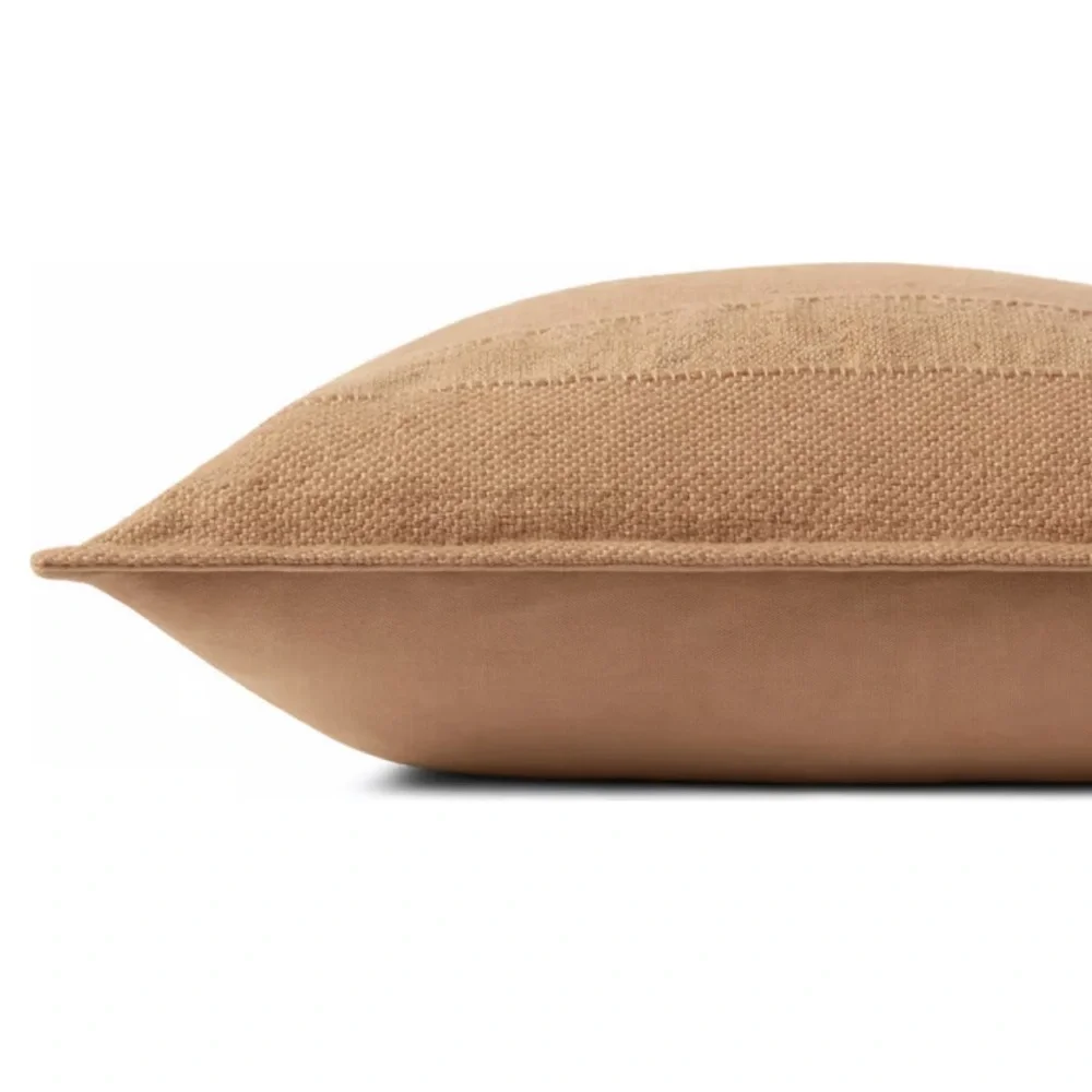 NEW Magnolia Home Loloi + Angela Rose 22x22 Woven Texture Pillow Cover - Tan